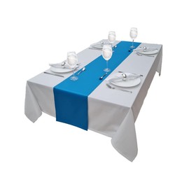 Lemos Home Table Runner, Table Linen Made from 100% Cotton, Concept Collection, Choice of Colours and Sizes (Table Runner - 40 x 250 cm, Sky Blue)