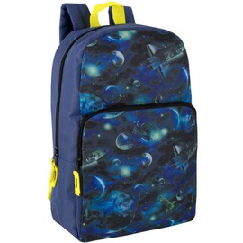 Fun School Backpack for Elementary Middle School Girls and Boys | 17 Inch Printed Backpacks for School Kids, Travel (Shoot for the Stars)