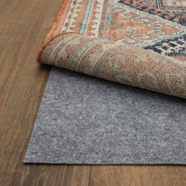 Mohawk Home 10 x 14 1/8 Low Profile Non Slip Rug Pad Felt + Rubber Gripper, Great For High Traffic Areas -Safe For All Floors