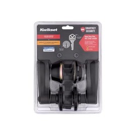 Kwikset SmartKey Security Venetian Bronze Lever and Single Cylinder Deadbolt KW1 2-3/4 in.