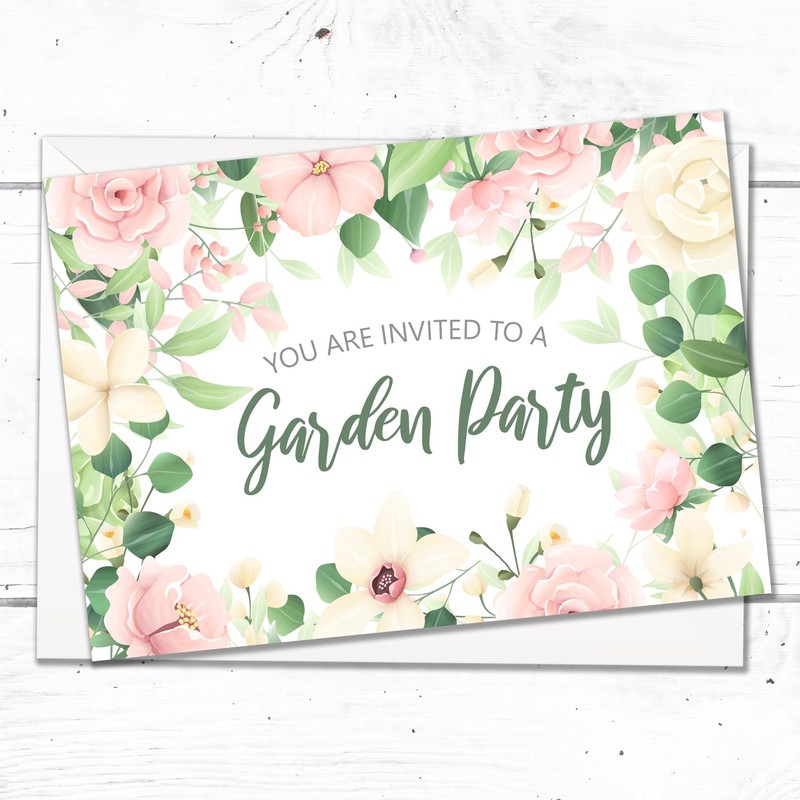 Olivia Samuel 20 x Garden Party Invitations – Ready to