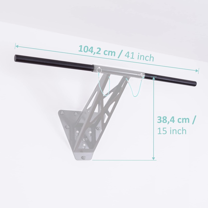 PULLUP & DIP Straight Pull-Up Bar Set as Extension for