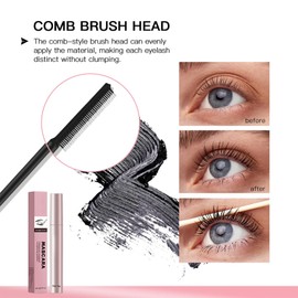 Ayzololo Comparison K Mascara,Black Tubing Lengthening Curling Mascara for Lash Enhancement,Waterproof & Sweatproof,Long-Lasting,Non-Smudging Magic Mascaras