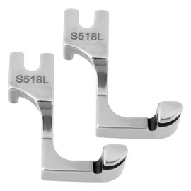 Briny River 2Pcs S518L Single-Sided Invisible Zipper Presser Foot Metal Sewing Machine Foot Suitable for Most Industrial Sewing Machines