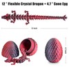 LOCYFENS 3D Printed Dragon Eggs with Dragon Inside, Articulated 3D