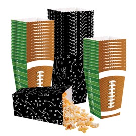 Ertyjikg 24PCS Football Popcorn Boxes - Superbowl Party Favor Boxes Goodie Boxes for Super Bowl Party Decorations 2025