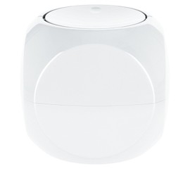 Spirella dice cosmetic waste bin, 1 litre waste bin, table waste bin with swinging lid, white