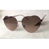 Beach Blast Ladies Sunglasses Purple Heart Shaped Brown Lenses 100%UV
