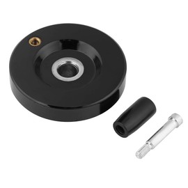 Fafeicy Hand Wheel with Rotating Handle, Milling Machine with Black Lathe, Rear Shaft Wheel with Rotating Handle, for Industrial Machine Tools (10 x 63 mm)