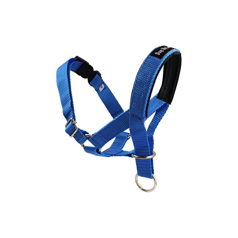 Dog Head Collar Halter Blue 5 Sizes (S: 6.5"-8.25" Snout)