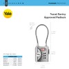 Yale TSA Approved Cable Luggage Locks with Combination for Travel,