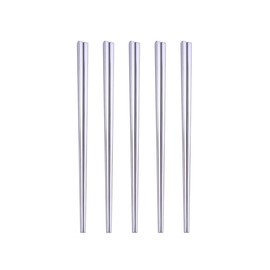 Stainless Steel Chopsticks,Reusable ,Dishwasher Safe , Easy to Use（5 PCS,silver）