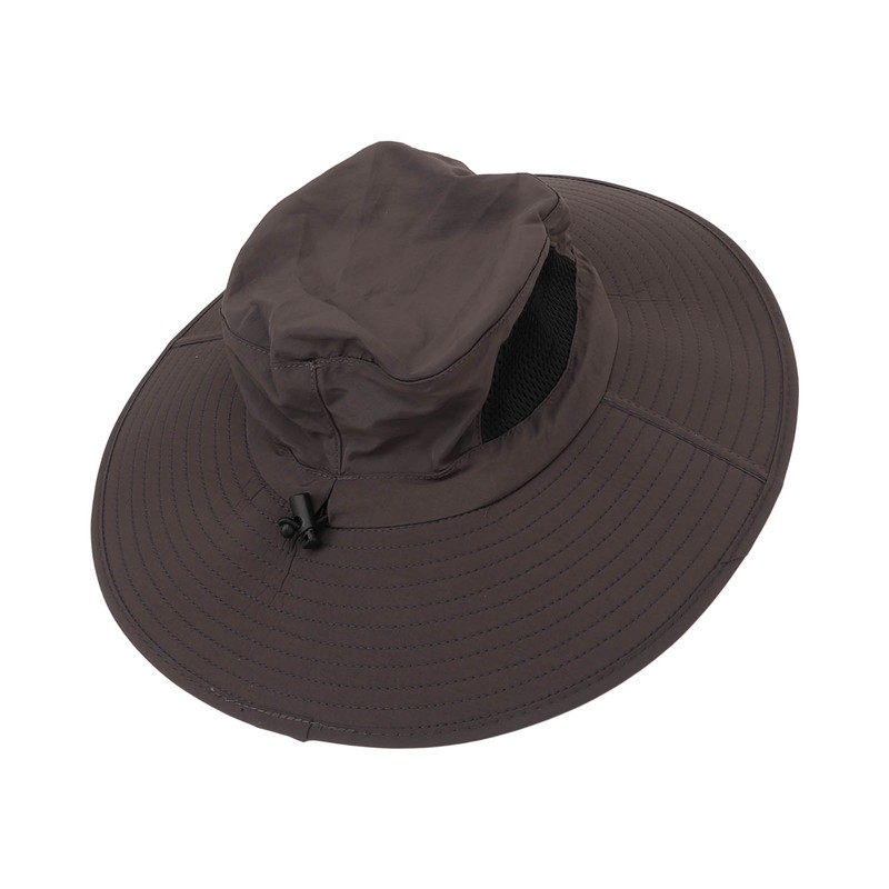 Sun Hat Nylon Dark Gray UV Protection Breathable Adjustable Wide