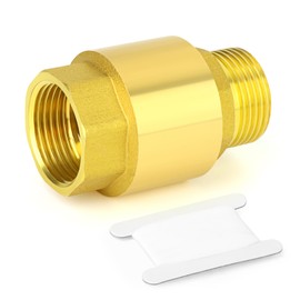 GASHER 1PCS Brass Check Valve DN20 1" Female and Male Thread, Backflow Prevention, One Way Check Valves