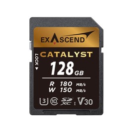 Exascend Catalyst 128GB SDXC UHS-I V30 Memory Card 4K UHD up to 150MB/s Write Speeds, UHS-I, Class 10, U3, V30 Camera Memory Card