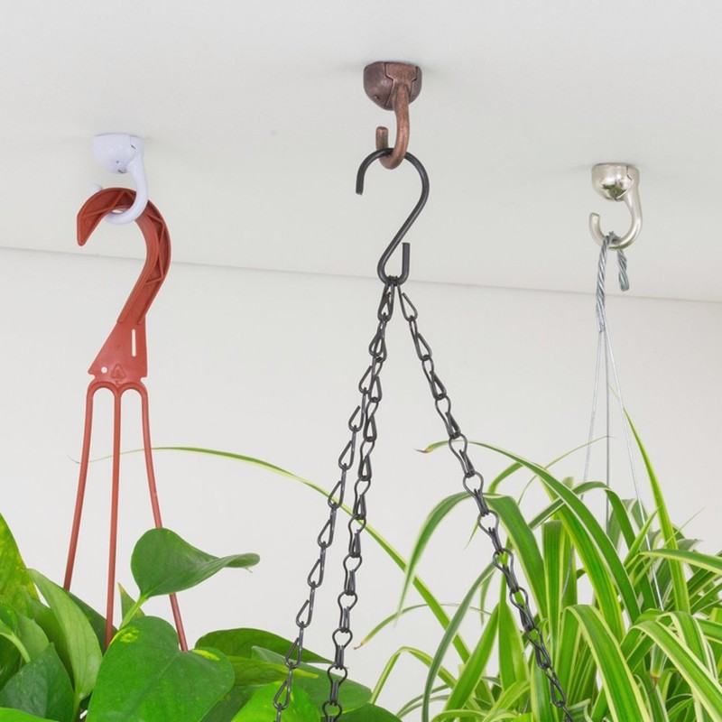 Hangman Products Elephant Hook Ceiling Hanger - (Nickel) Pack of