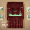 Today's Curtain Emelia Original Voile Tier Pair 30", Burgundy, 60"
