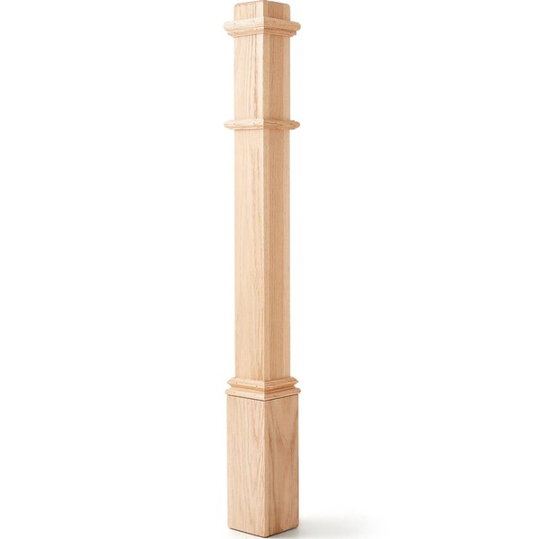 Wonderjune Wonderjune 1 Pcs Red Oak Stair Newel Post 48