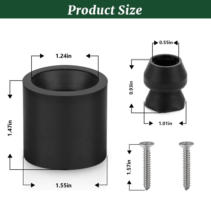 Ahuliao Trailer Door Holder Kit Low Profile Rubber Door Holder