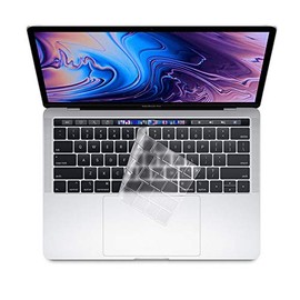 ProElife Ultra Thin TPU Keyboard Cover Skin for MacBook Pro with Touch Bar 13" 15" (A2159, A1706, A1707, A1989, A1990) (2016 2017 2018 Released) Keyboard Accessories Protector (Transparent Clear)