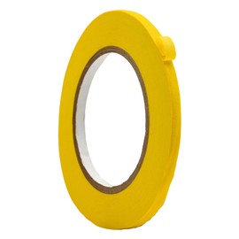 WOD MTC5 Colored Masking Tape, Yellow, 1/4 inch x 60 yds. Colorful Teacher Painters Tape for Fun DIY Art & Crafts, Lab Labeling, Writable & Classroom Decorations