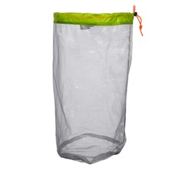 VGEBY Mesh Drawstring Storage Bag, Stuff Sack, Lightweight Nylon Mesh Drawstring Storage Bag for Travel, Camping, Hiking (L-Green)