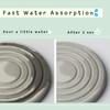 Skylarlife Absorbent Diatomite Coaster for Drinks and Plants Fast Water
