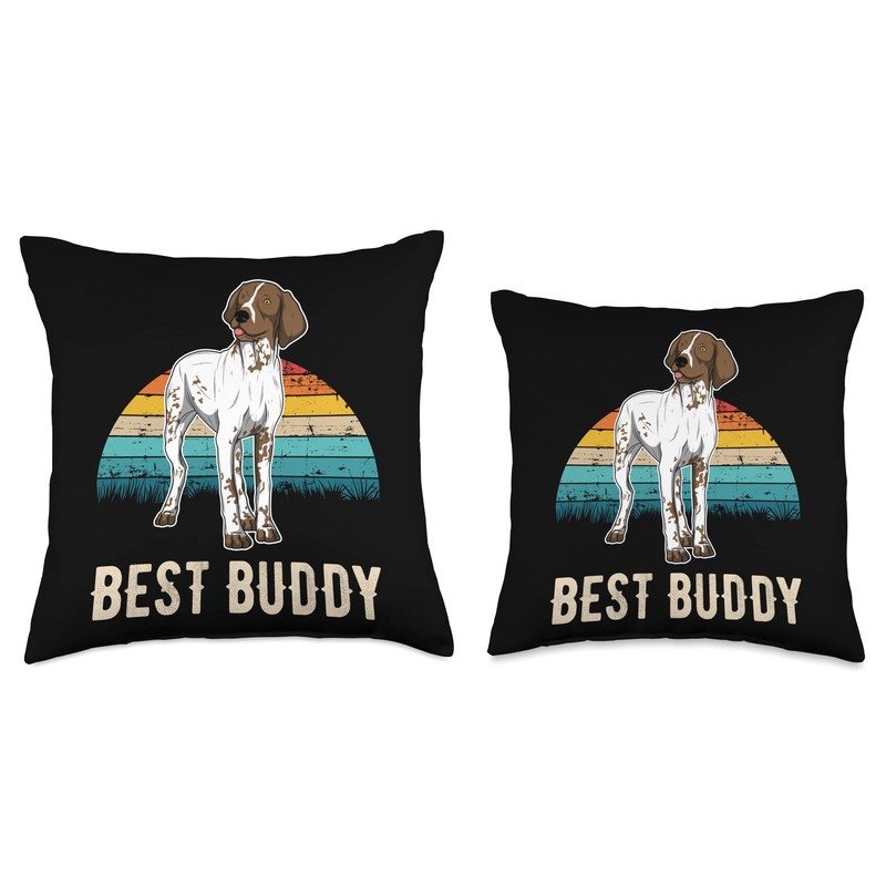 German Shorthaired Pointer GSP Sunset Throw Pillow