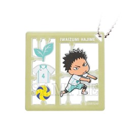 Tees Factory HQ-5581490IW Plastic Model Style Key Holder, Iwaizumi, Approx. H 2.0 x W 2.0 x D 0.2 inches (50 x 50 x 50 x 5 mm)