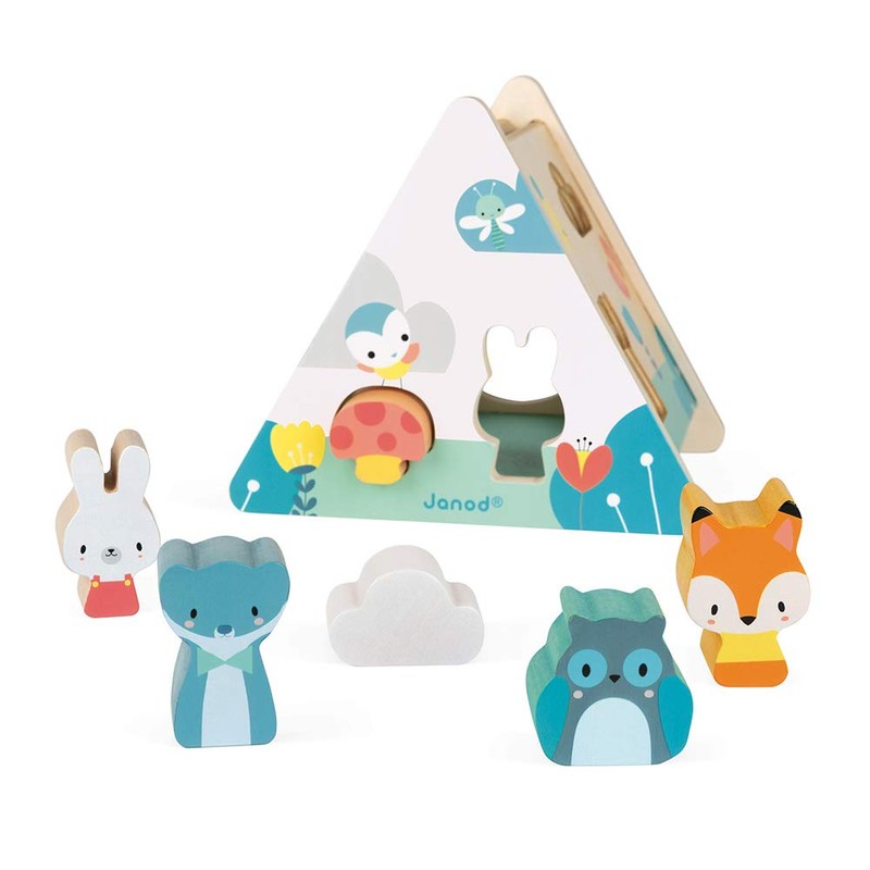 Janod - Pure Wooden Early Learning Toy with 6 Pieces