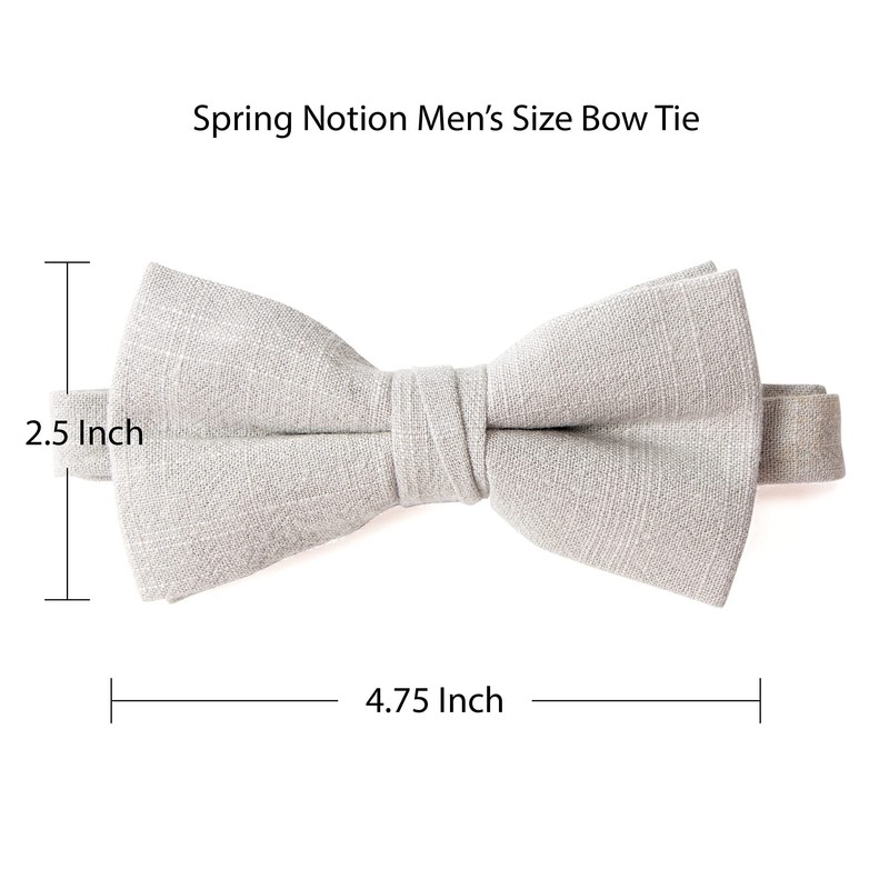 Spring Notion Men's Linen Blend Bow Tie Tan