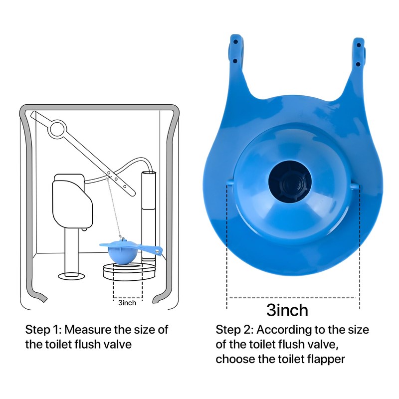 Toilet Flapper 3 Inch Compatible with Gerber 99-788, 2 Pack
