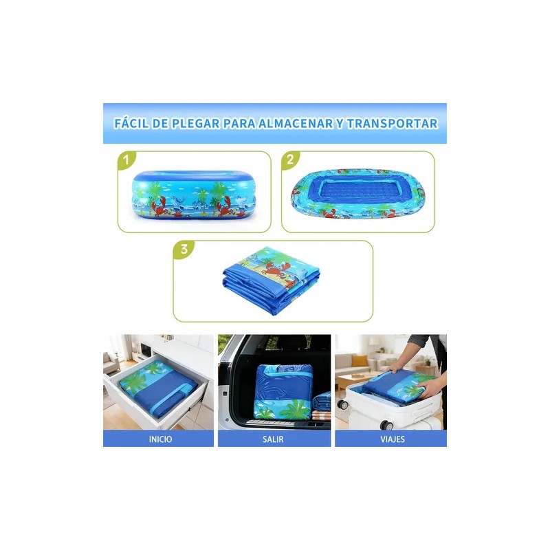 115x82x33cm Cartoon Alberca Piscinas Inflable Rectangular