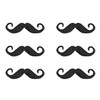 Beistle, 6 Piece Handlebar Hairy 'Staches, 5" (Black)