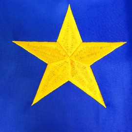 Omnisexual Premium European Union Flag 3x5Ft Outdoor, Embroidered 12 Stars, Longest Lasting Oxford Nylon-Quadruple Stitched Fly Ends - Brass Grommets for Easy Display Europe Euro EU Flags 90x150cm