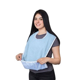 Milifox 3 Pack Waterproof Adult Bibs For Eating Machine Washable Adult Feeding Clothing Protectors Reusable Dining Aprons With Velcro Large Food Bib For Women Men Elderly Seniors And Disabled