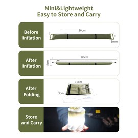 CROSS ZEBRA Inflatable Camping Lamp, Outdoor Lamp, Magnetically Attached and Hookable, Portable, Blow-Type Soft Lamp, Easy to Store, for Camping, Hiking, and Home, USB Wired (Green 2 Pack)