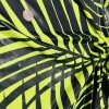 Unbranded Neon Yellow Leaves Print 4-Way Stretch Fabric 60"wide Swimsuit