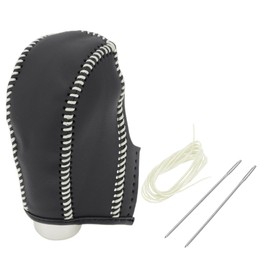 HEROFFIX 1 Stk. Schaltknaufabdeckung für Subaru Forester 2014-2017 Schaltknaufschutz Schwarz Beige Kunstleder