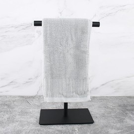 T Shape Countertop Towel Rack Modern Display Rack Towel Rack Stainless Steel Heavy Base for Undermount Kitchen Bathroom Bedroom Vanity (1 Pack)