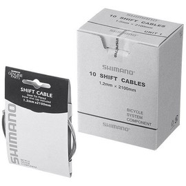 Shimano Câble de dérailleur avec embouts 1,2 x 2100 mm