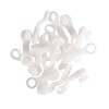 Curtain Glider Hooks White Plastic Curtain Hook (Pack of 25)