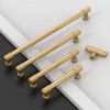 Amerdeco 10 Pack Champagne Bronze Knurled Cabinet Pulls 5 Inch(128mm)