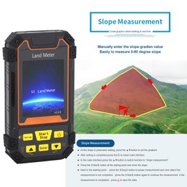 GPS Land Meter, S3 Handheld Land Surveying Device with 2.4 Inch Colour Screen, Land Area Meter, Supports Measurement of Land Area Distance in the Air