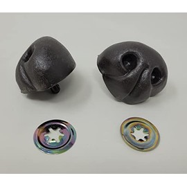 Zim's 50mm G-Type Plastic Safety Nose with Nostrils for Craft Crochet Dog Toy Animal (Pack of 2) (Brown)