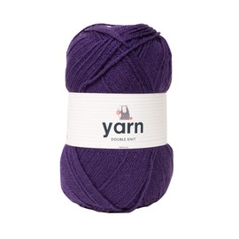 Korbond DK Purple Yarn - 100g Acrylic Wool - Lightweight, Hypoallergenic & Durable Double Knit Crochet Yarn Knitting Wool (290m Total)