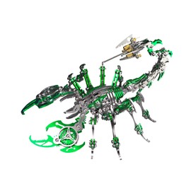3D Metal Model Kits,3D Metal Puzzle for Adults Mechanical Scorpion King Green Steel Warcraft Collection DIY Animal Brain Teasers Simple 3D Puzzles for Adults.