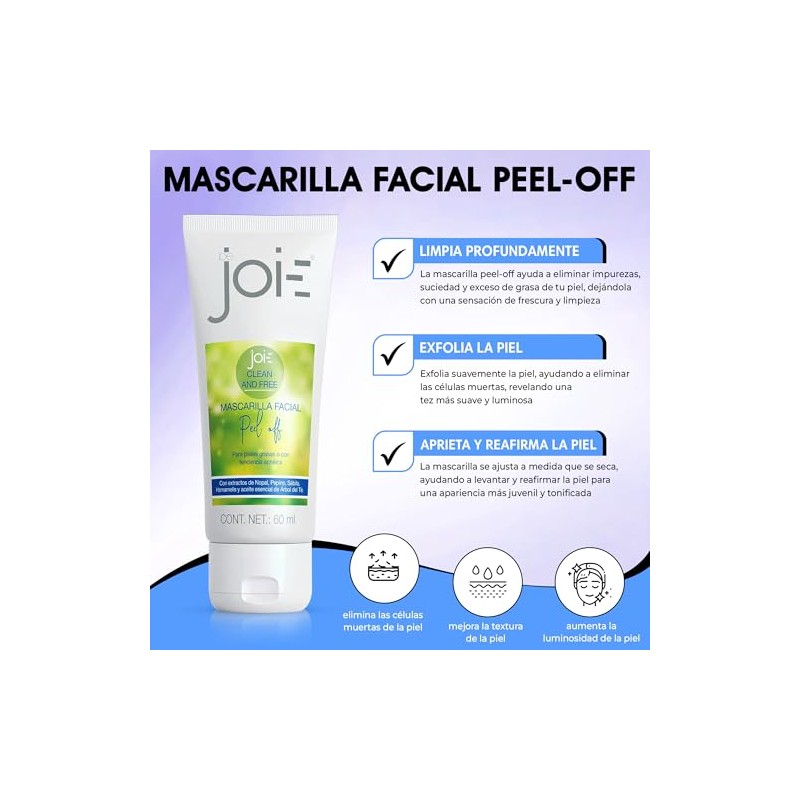 Be Joie Clean and Free ; mascarilla facial Peel off