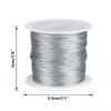 jijAcraft 100M Silver Twine String, Silver Thread Twist Ties with