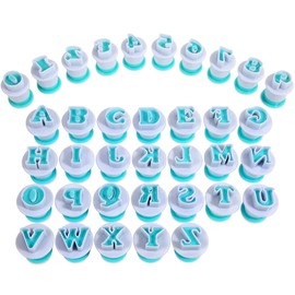 Cortador Ejector de Alfabeto Letras 36 Cortadores de Galletas Expulsor Numeros y 26 Letras